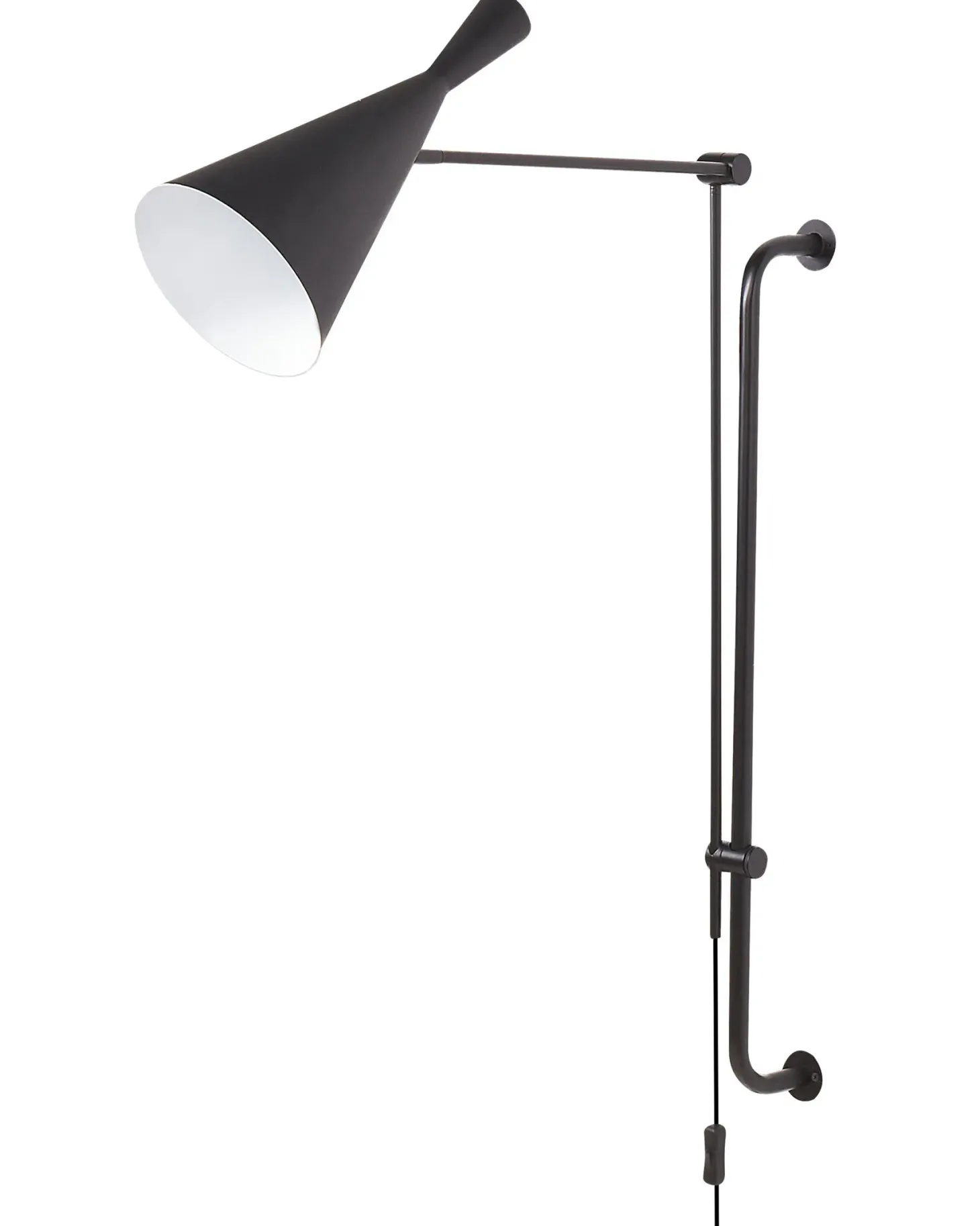 Lampa ścienna MARISA Czarny Metal Regulowana