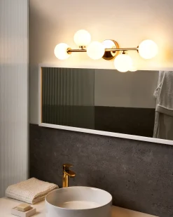 Lampa ścienna MINOTOS Złoty Metal