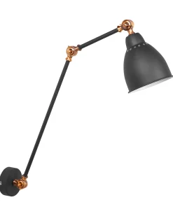 Lampa ścienna MISSISSIPPI Grafitowy Metal Regulowana