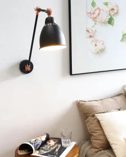 Lampa ścienna MISSISSIPPI Grafitowy Metal Regulowana