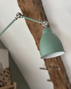 Lampa ścienna MISSISSIPPI Jasnozielony Metal Regulowana