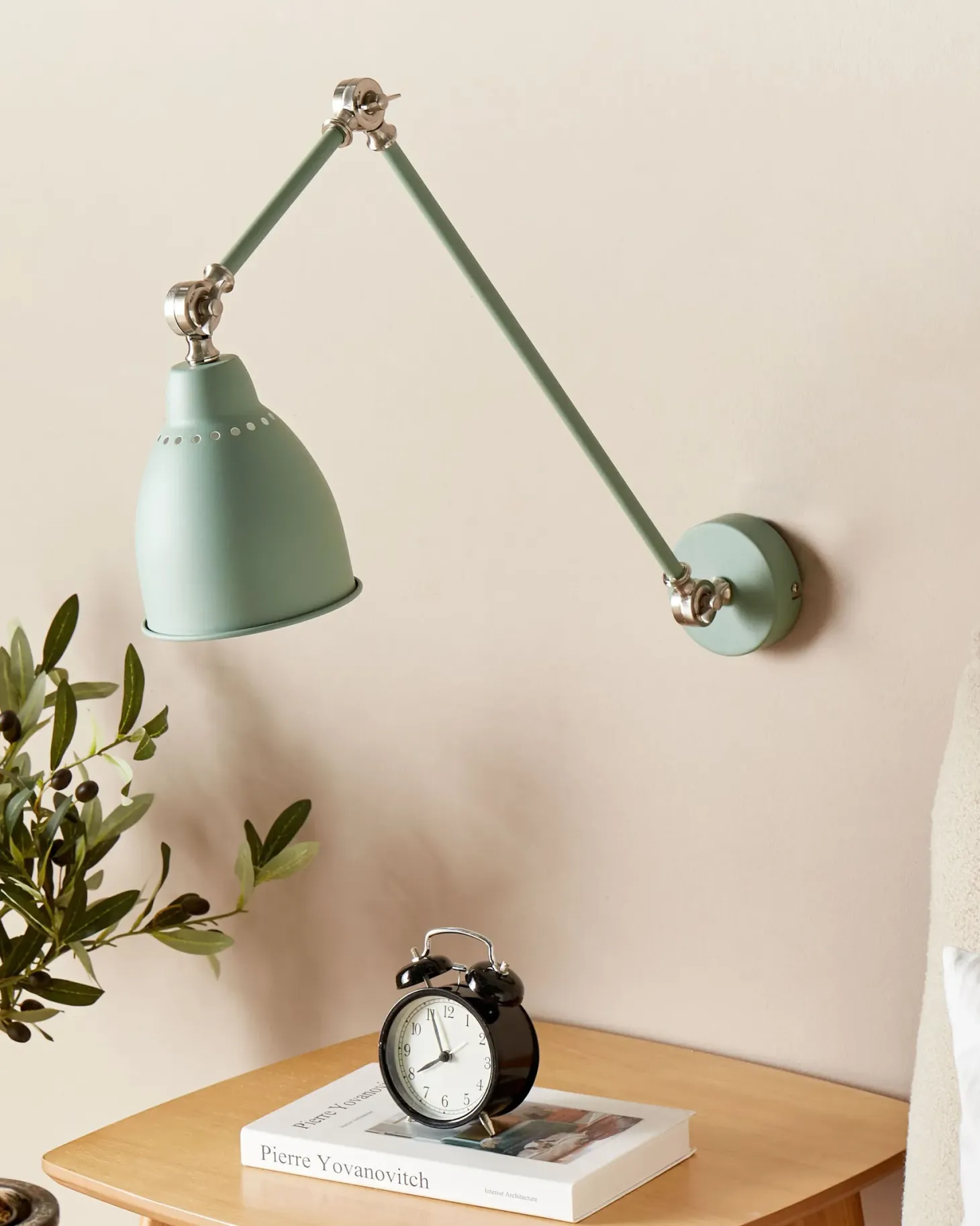 Lampa ścienna MISSISSIPPI Jasnozielony Metal Regulowana