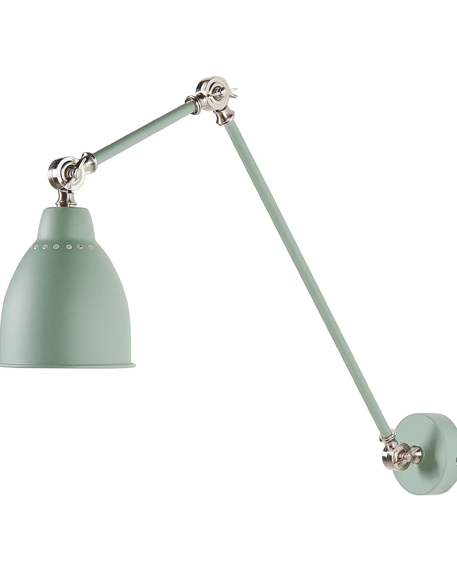 Lampa ścienna MISSISSIPPI Jasnozielony Metal Regulowana
