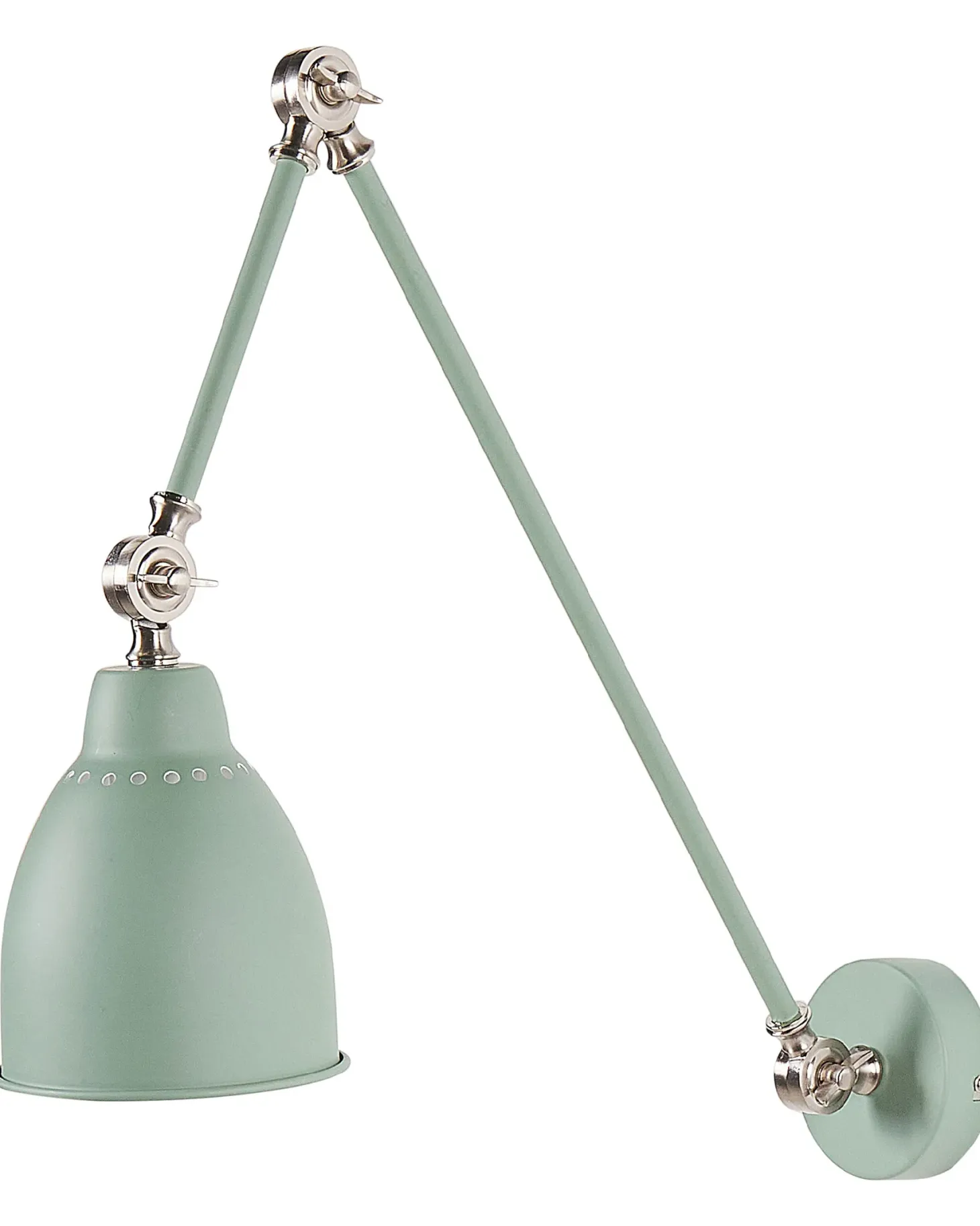 Lampa ścienna MISSISSIPPI Jasnozielony Metal Regulowana