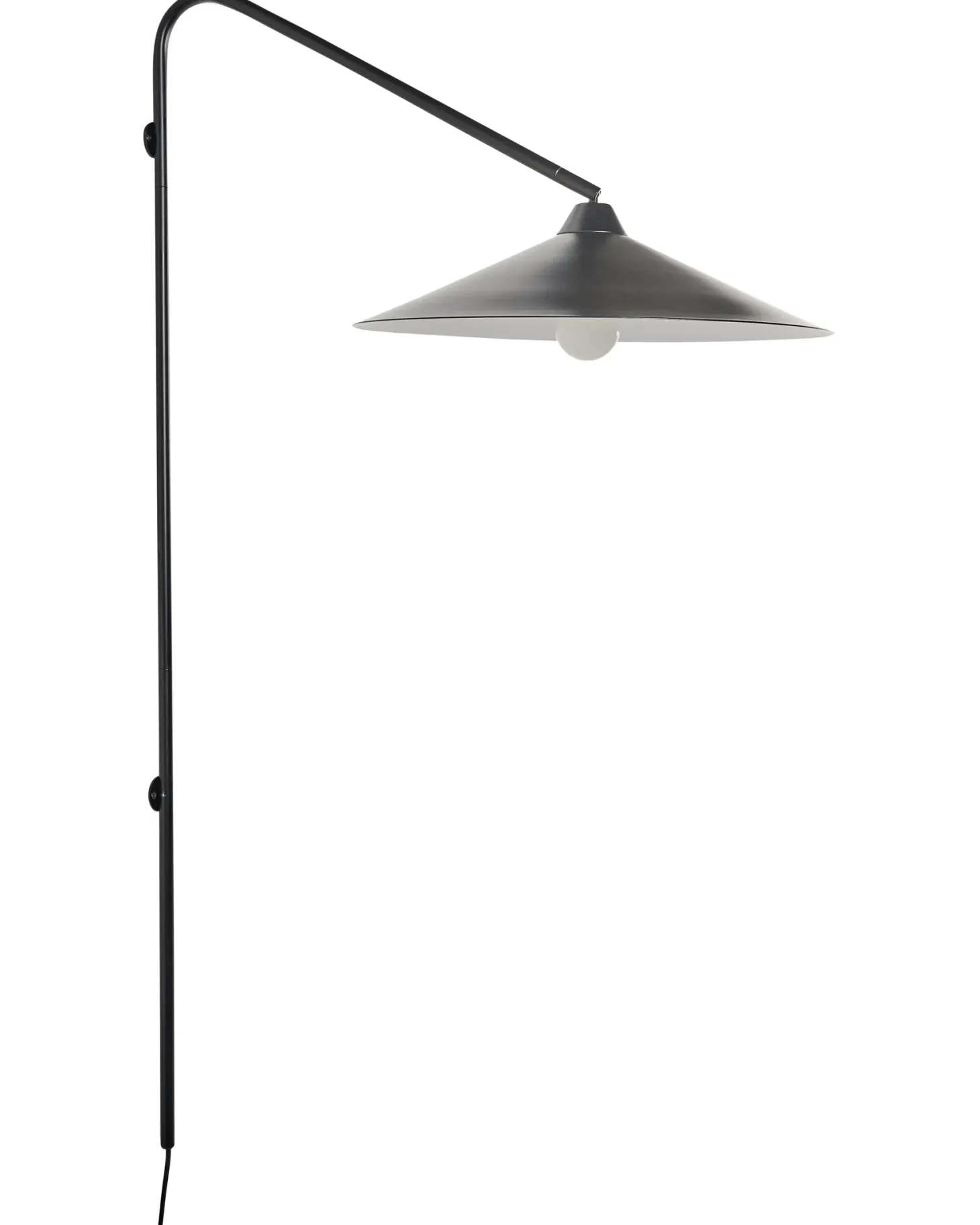 Lampa ścienna NENTON Czarny Metal