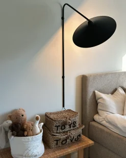 Lampa ścienna NENTON Czarny Metal
