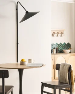 Lampa ścienna NENTON Czarny Metal