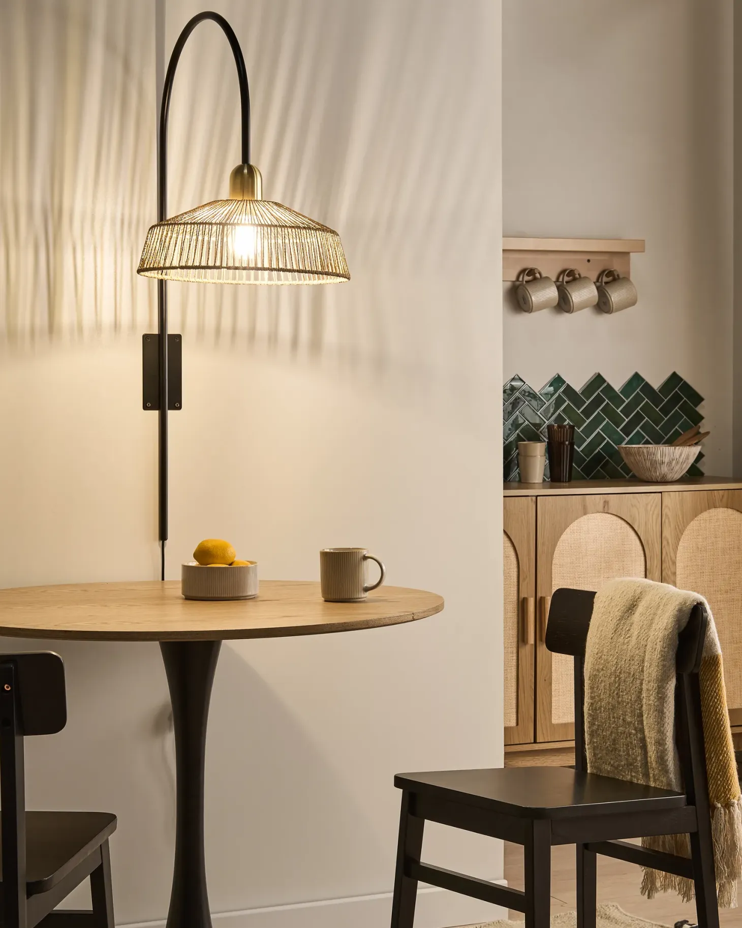 Lampa ścienna NOSARA Naturalny Papierowa plecionka
