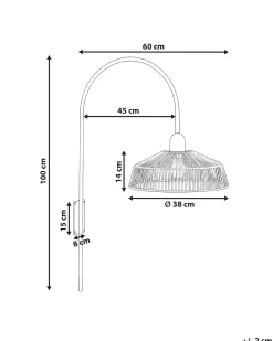 Lampa ścienna NOSARA Naturalny Papierowa plecionka
