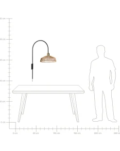 Lampa ścienna NOSARA Naturalny Papierowa plecionka