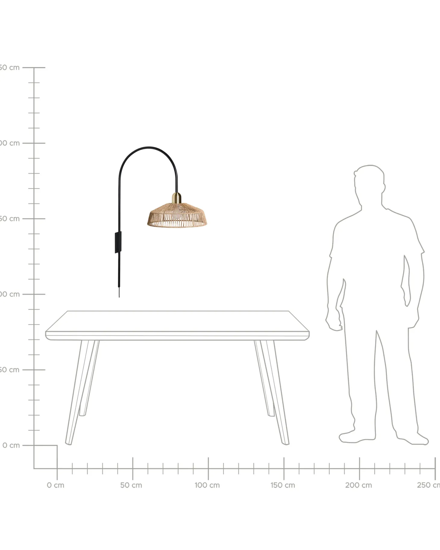 Lampa ścienna NOSARA Naturalny Papierowa plecionka