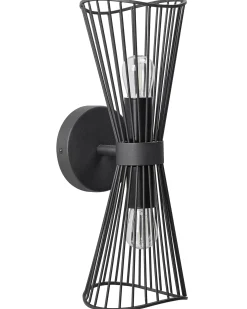 Lampa ścienna PARADA Czarny Metal