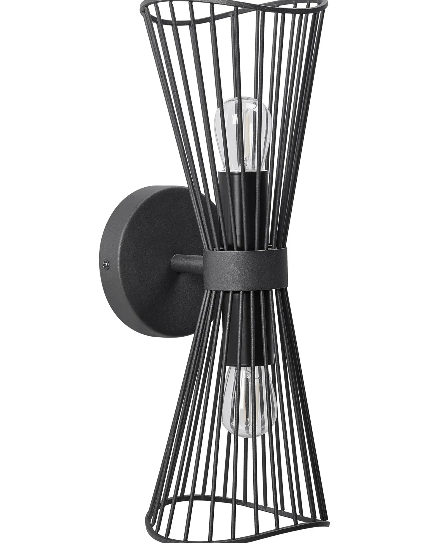 Lampa ścienna PARADA Czarny Metal