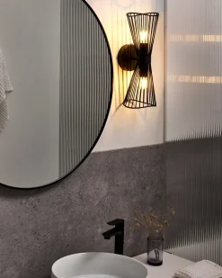 Lampa ścienna PARADA Czarny Metal