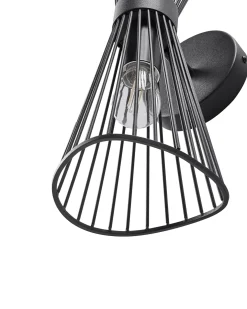 Lampa ścienna PARADA Czarny Metal