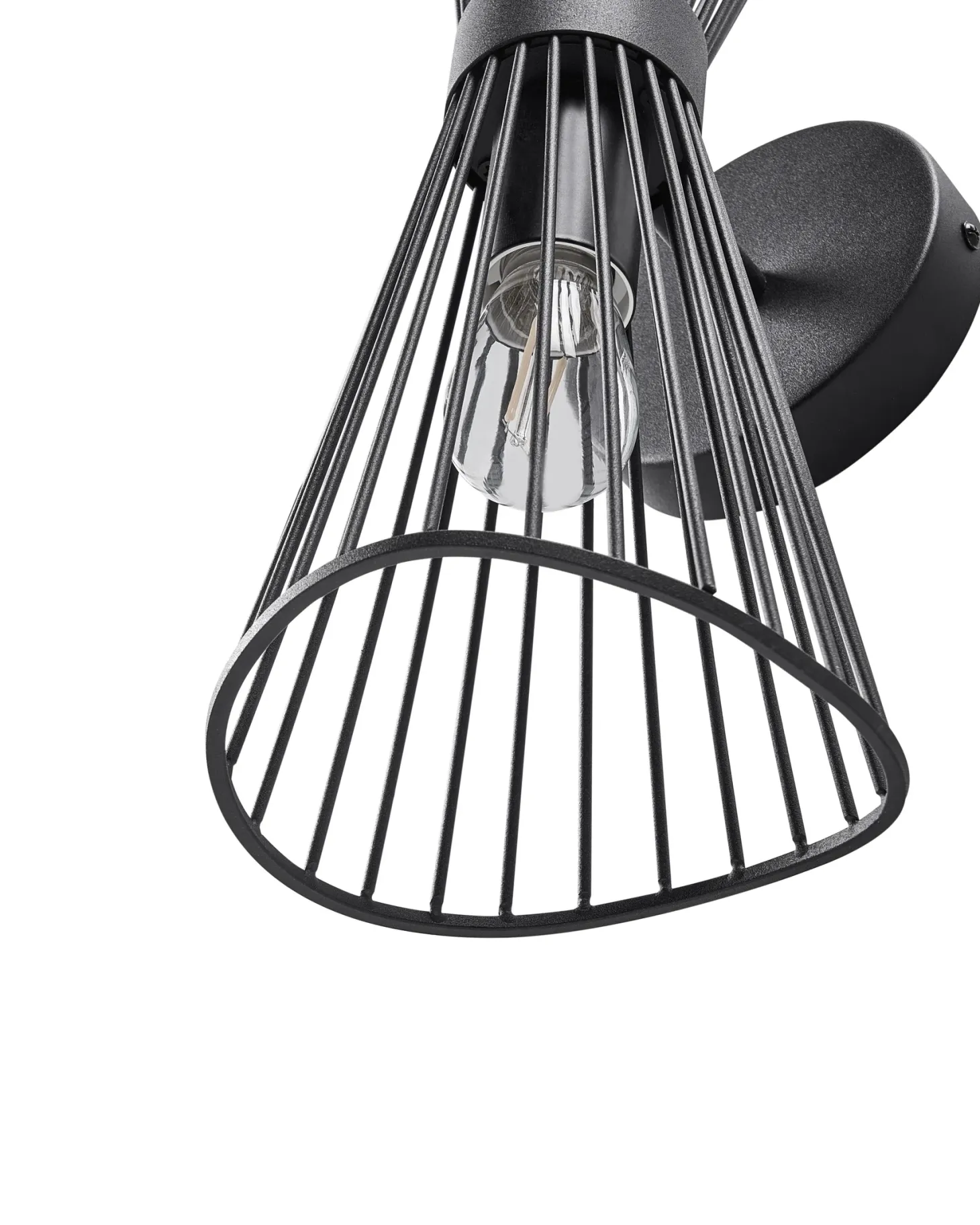 Lampa ścienna PARADA Czarny Metal