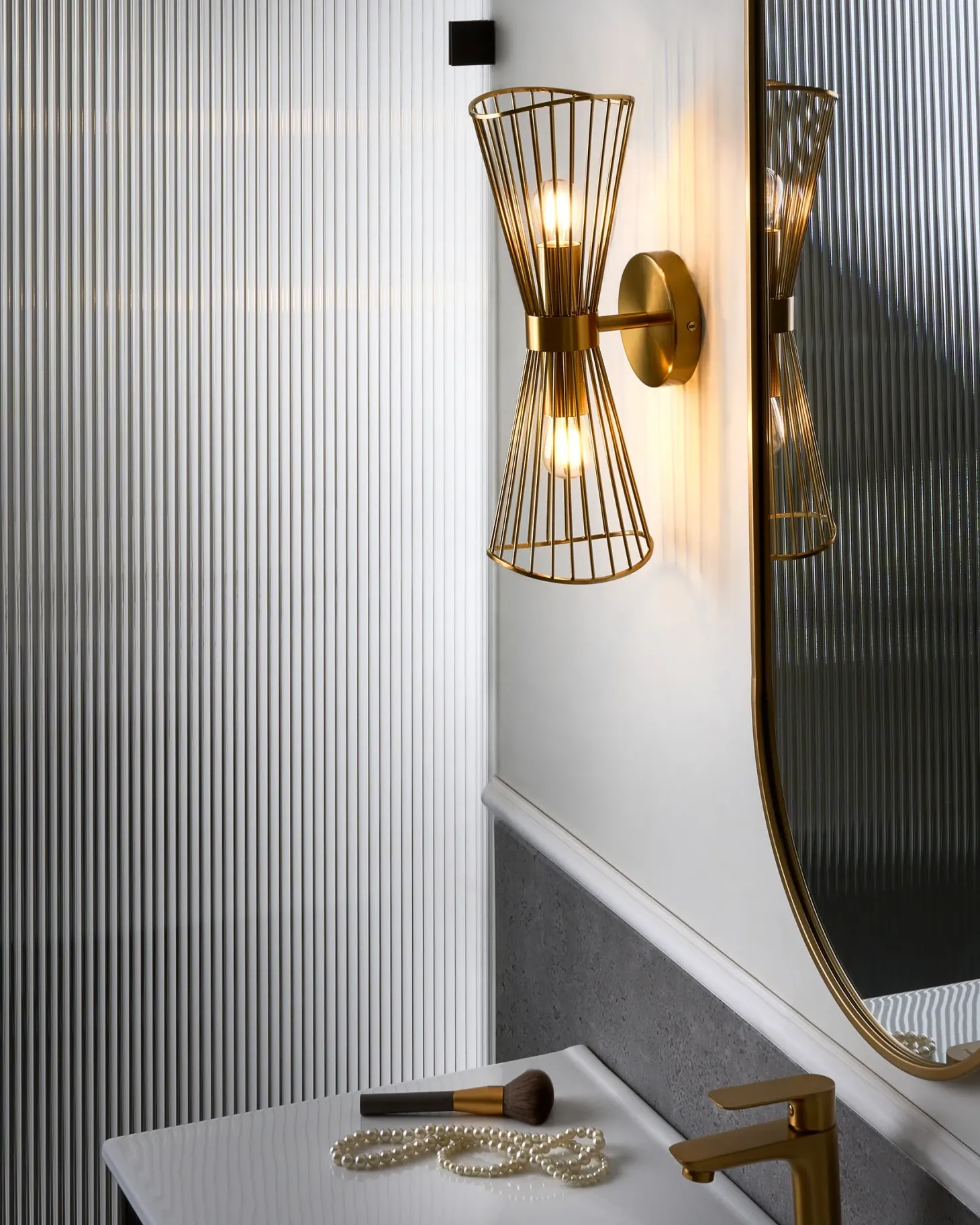 Lampa ścienna PARADA Złoty Metal