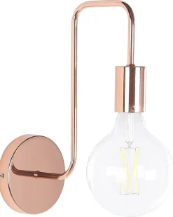 Lampa ścienna SAVENA Miedziany Metal