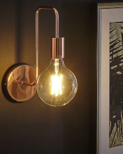 Lampa ścienna SAVENA Miedziany Metal