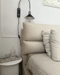 Lampa ścienna SISSA Czarny Metal Regulowana