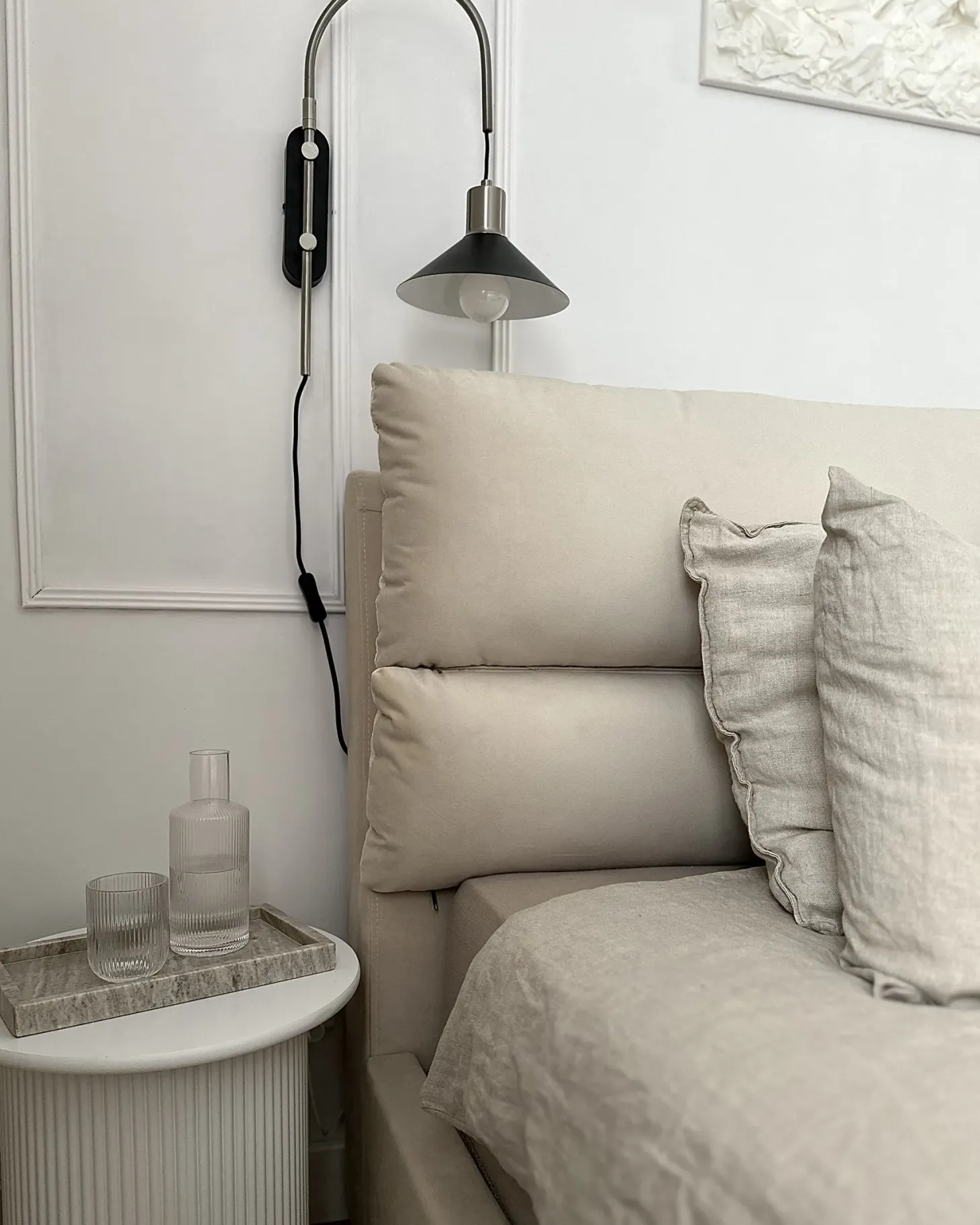 Lampa ścienna SISSA Czarny Metal Regulowana