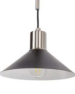 Lampa ścienna SISSA Czarny Metal Regulowana