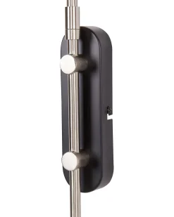 Lampa ścienna SISSA Czarny Metal Regulowana
