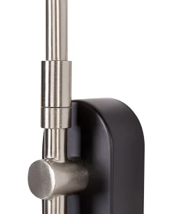Lampa ścienna SISSA Czarny Metal Regulowana