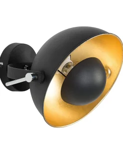Lampa ścienna THAMES Czarny Metal