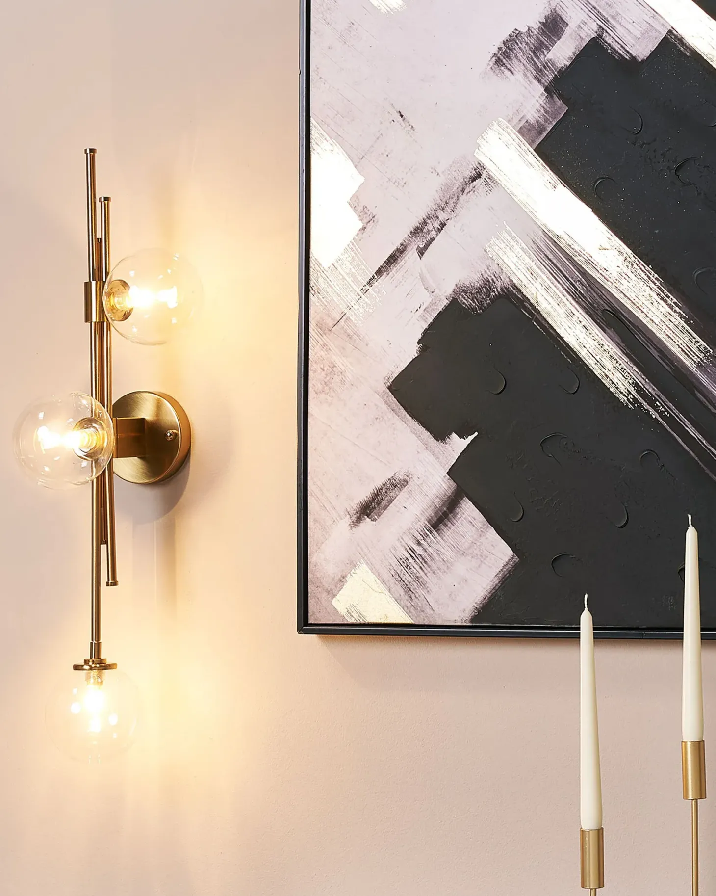 Lampa ścienna TULIJA Złoty Metal