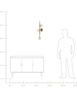 Lampa ścienna TULIJA Złoty Metal