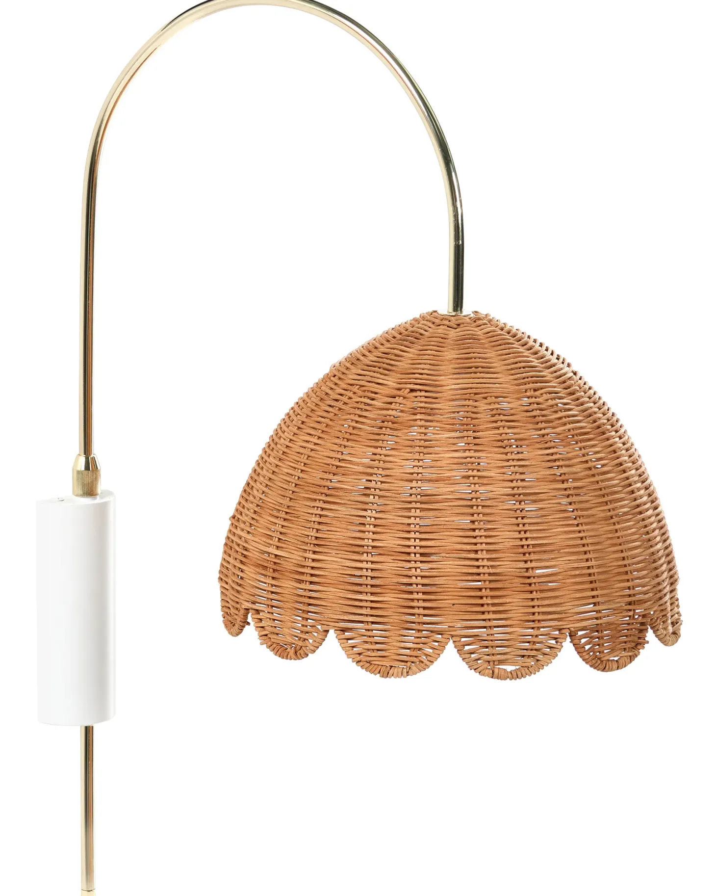 Lampa ścienna VALUKKAI Naturalny Rattan