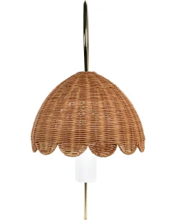 Lampa ścienna VALUKKAI Naturalny Rattan