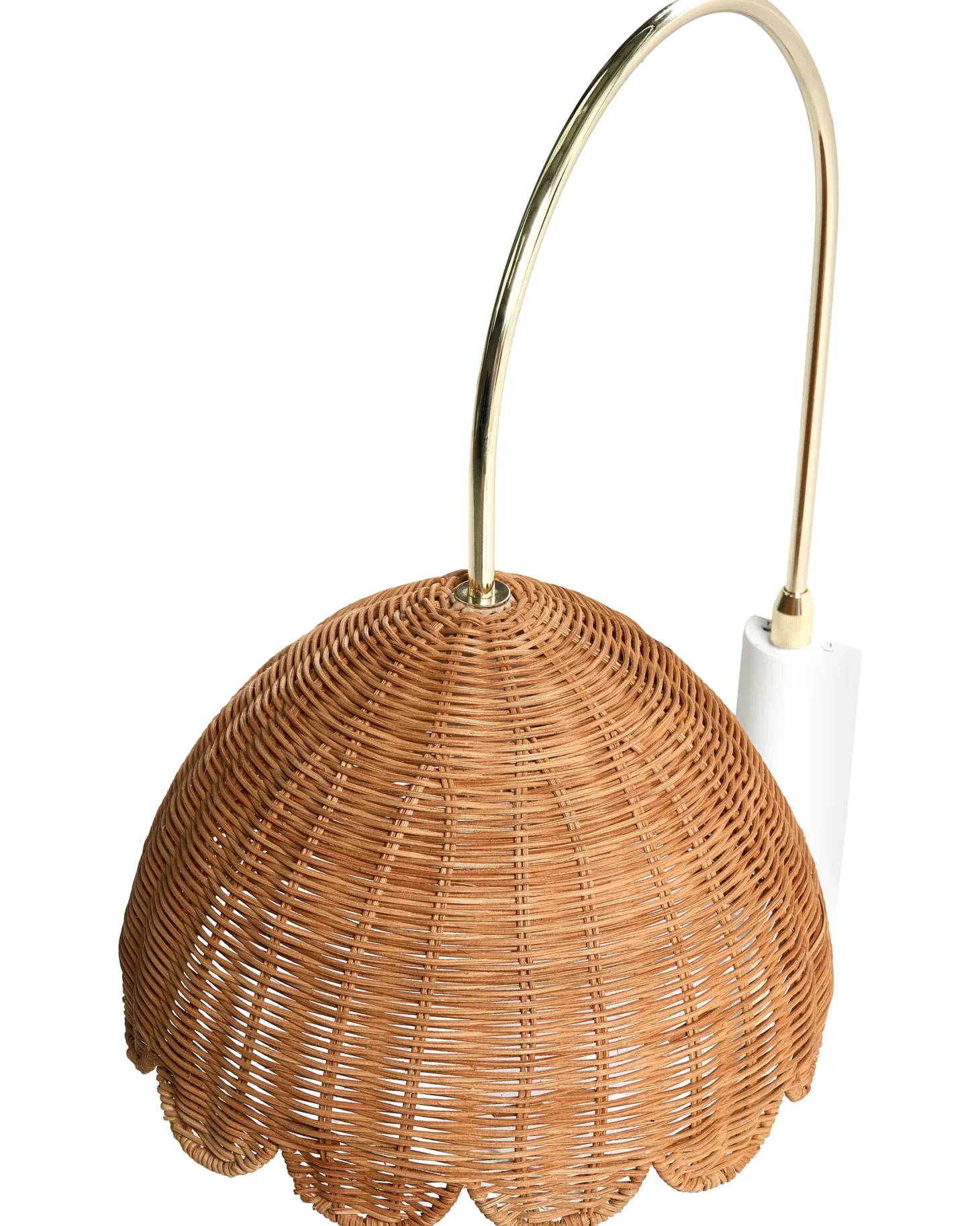 Lampa ścienna VALUKKAI Naturalny Rattan