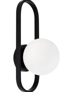 Lampa ścienna VARDI Czarny Metal