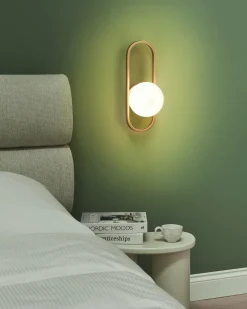 Lampa ścienna VARDI Złoty Metal