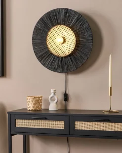 Lampa ścienna YAAPI Czarny Papier