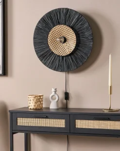 Lampa ścienna YAAPI Czarny Papier