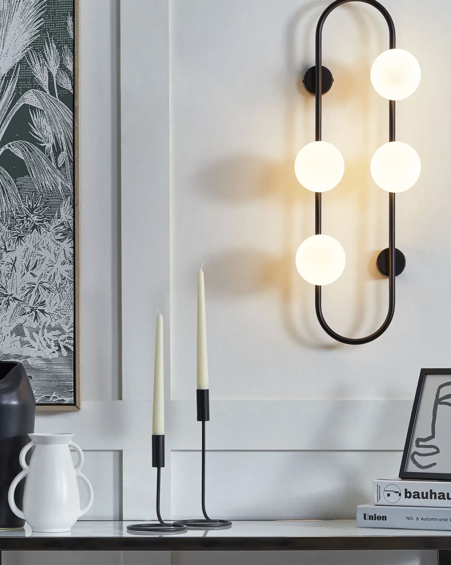 Lampa ścienna YANGO Czarny Metal