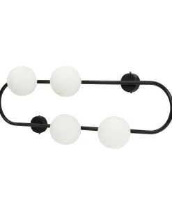 Lampa ścienna YANGO Czarny Metal