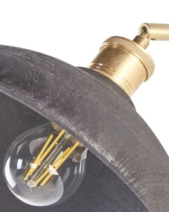 Lampa ścienna YERALA Czarny Drewno mango Regulowana