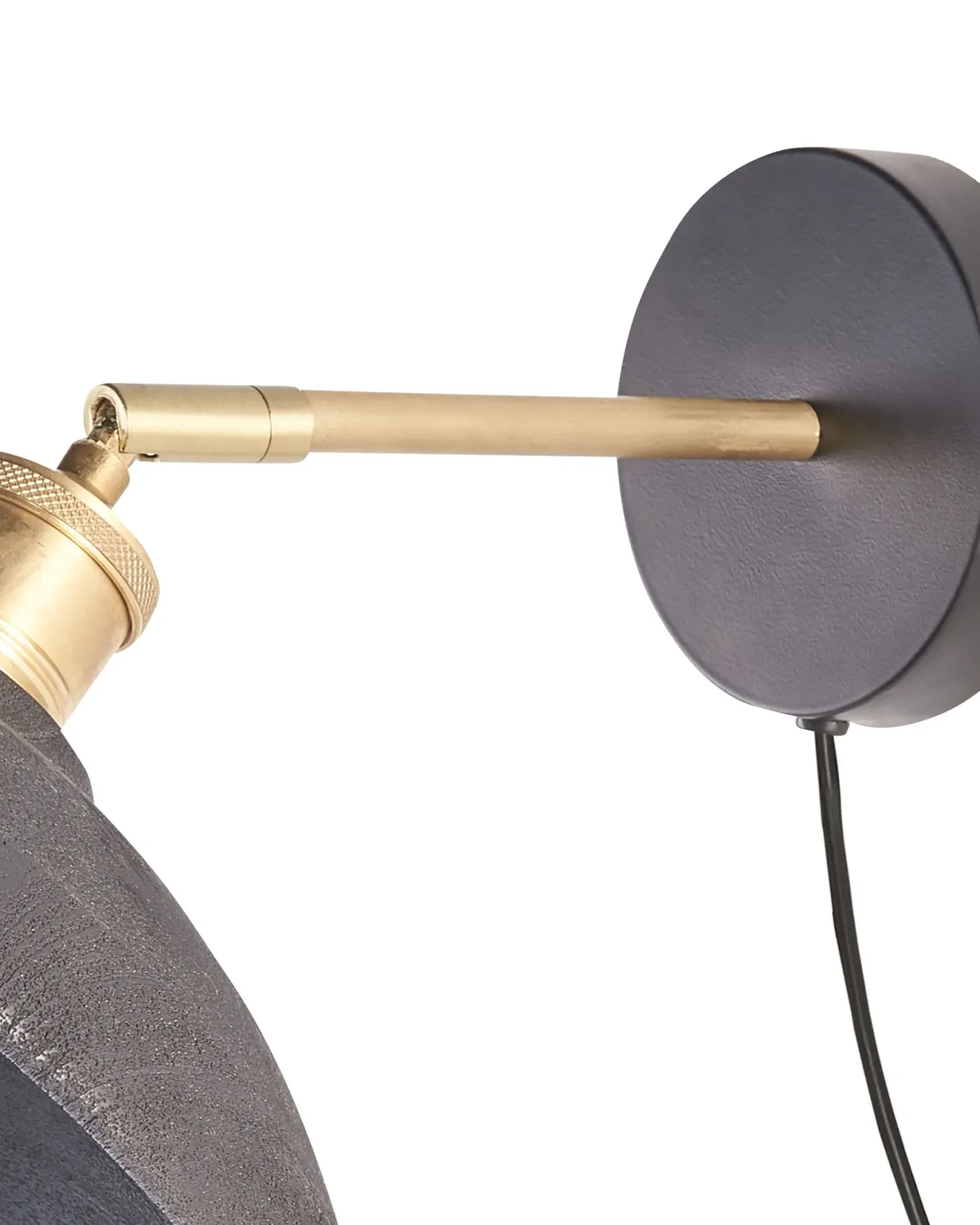 Lampa ścienna YERALA Czarny Drewno mango Regulowana