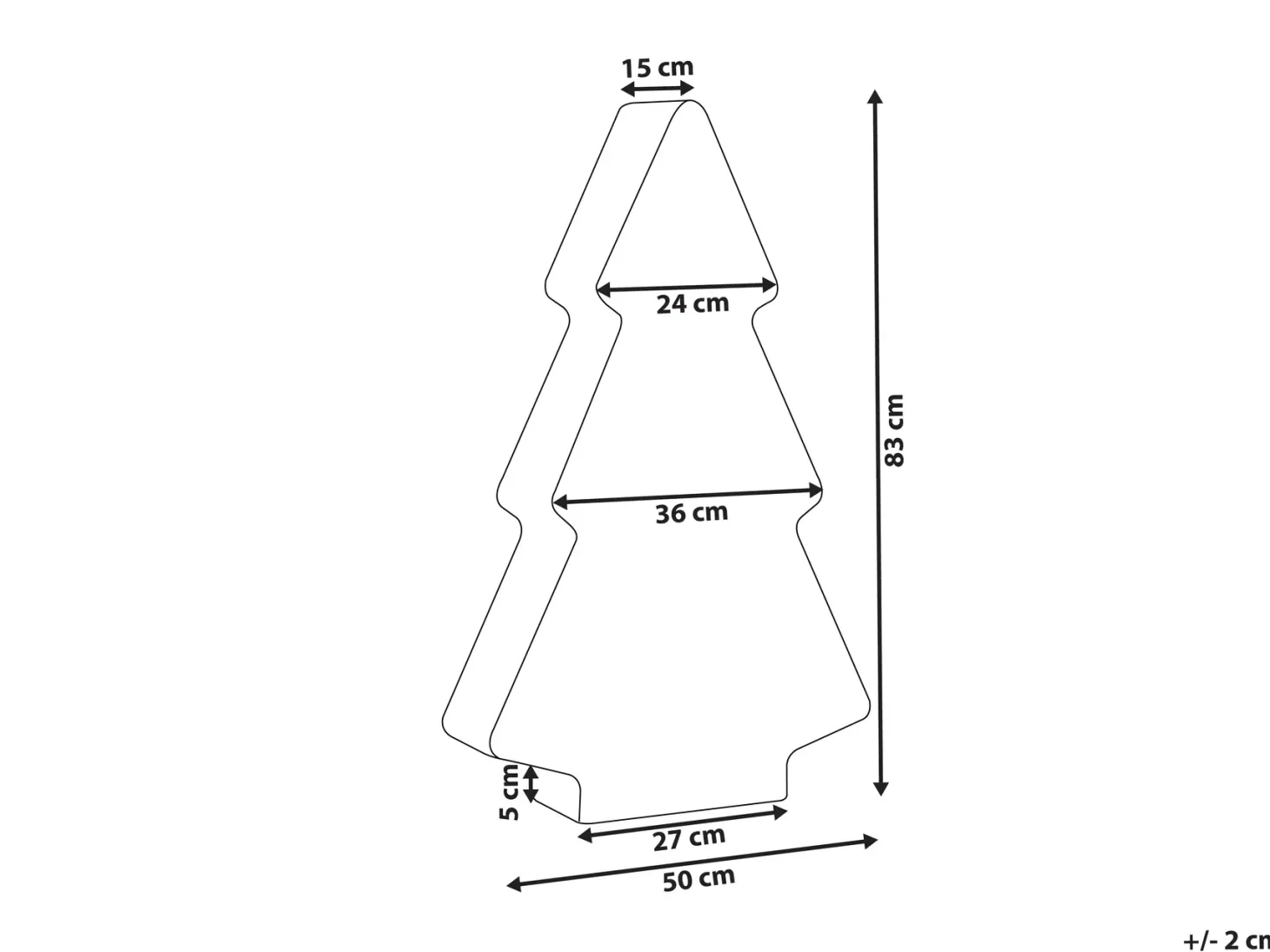 Lampa ogrodowa stojąca LED FINNAN Choinka 83 cm Biały