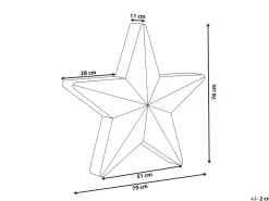 Lampa ogrodowa stojąca LED OLSAN Gwiazda 76 cm Biały