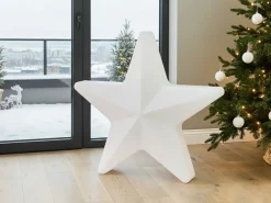 Lampa ogrodowa stojąca LED OLSAN Gwiazda 76 cm Biały