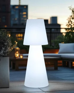 Lampa ogrodowa stojąca LED SABANAS Z pilotem Biały