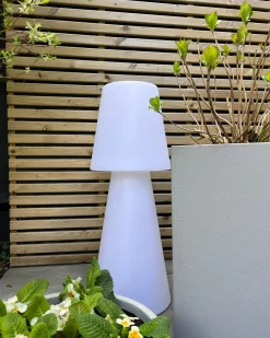 Lampa ogrodowa stojąca LED SABANAS Z pilotem Biały