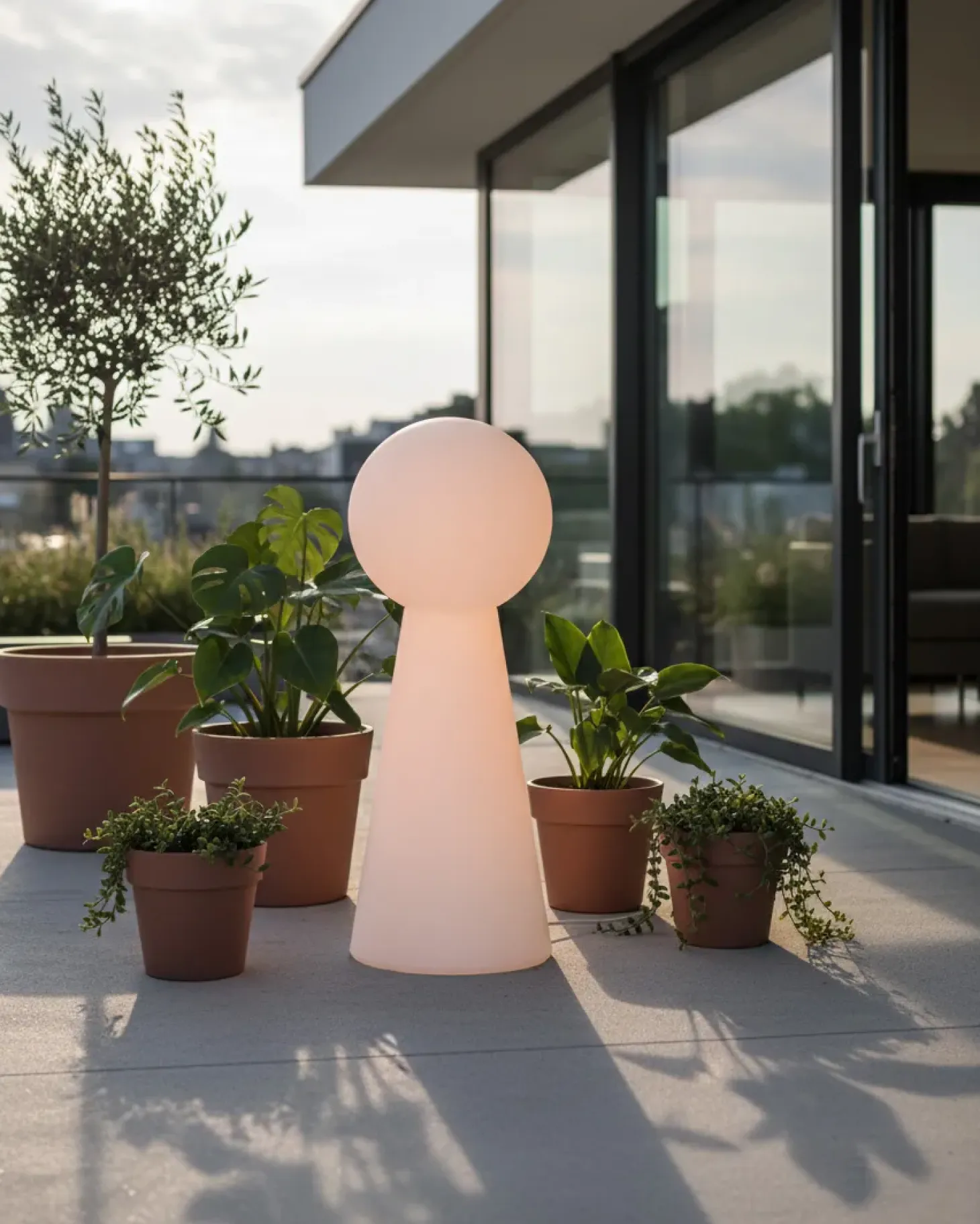 Lampa ogrodowa stojąca LED TORNE Biały