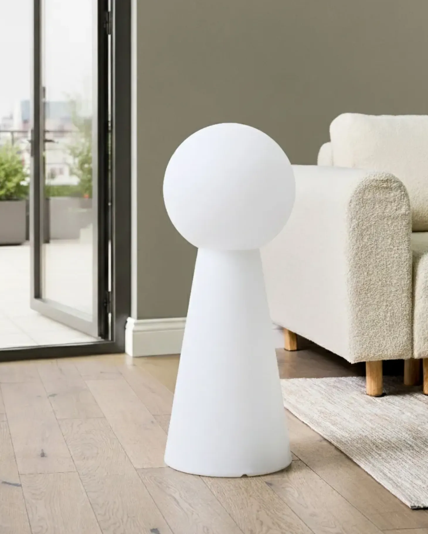 Lampa ogrodowa stojąca LED TORNE Biały