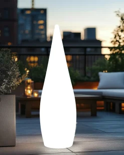 Lampa ogrodowa stojąca LED VULETAS Z pilotem Biały